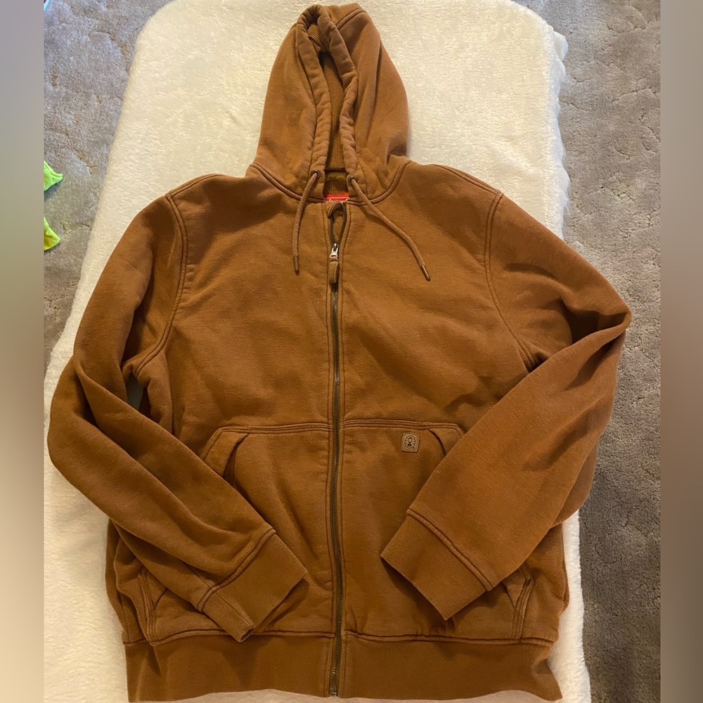 Coleman Men's Zip-Up Hooded Sweater in Chestnut Brown